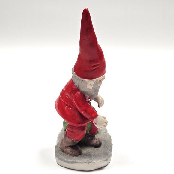 RARE Vintage Santa Gnome Porcelain with cat Christmas Holiday 5.5" Tall - Picture 4 of 8